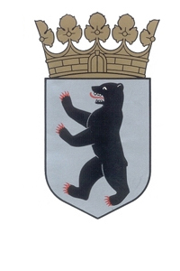 traditionellens Logo des Landes Berlin mit Bär und Krone